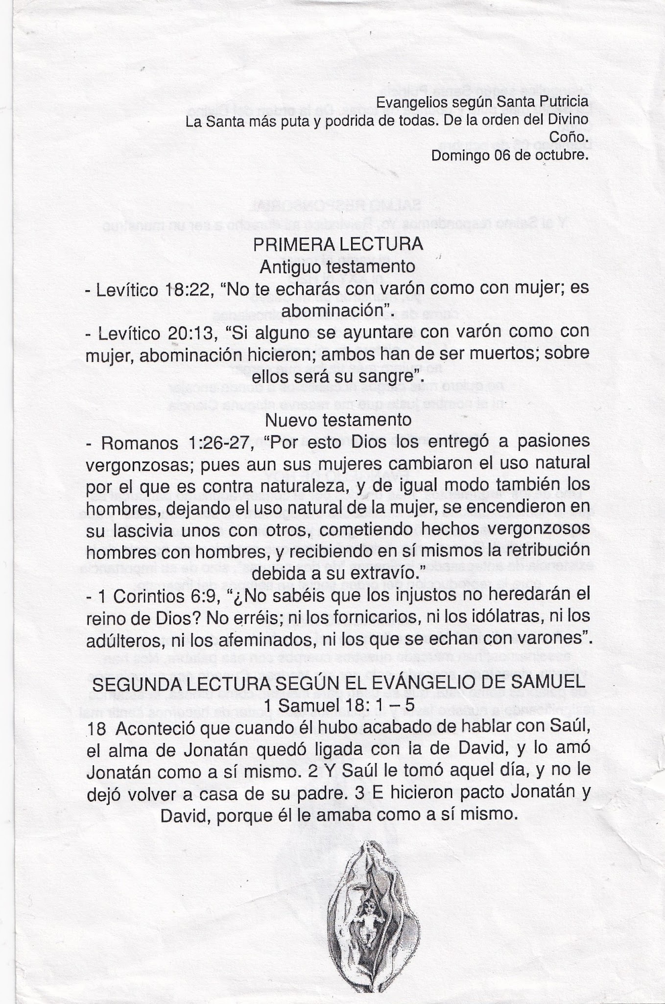 Portada de Evangelios según Santa Putricia