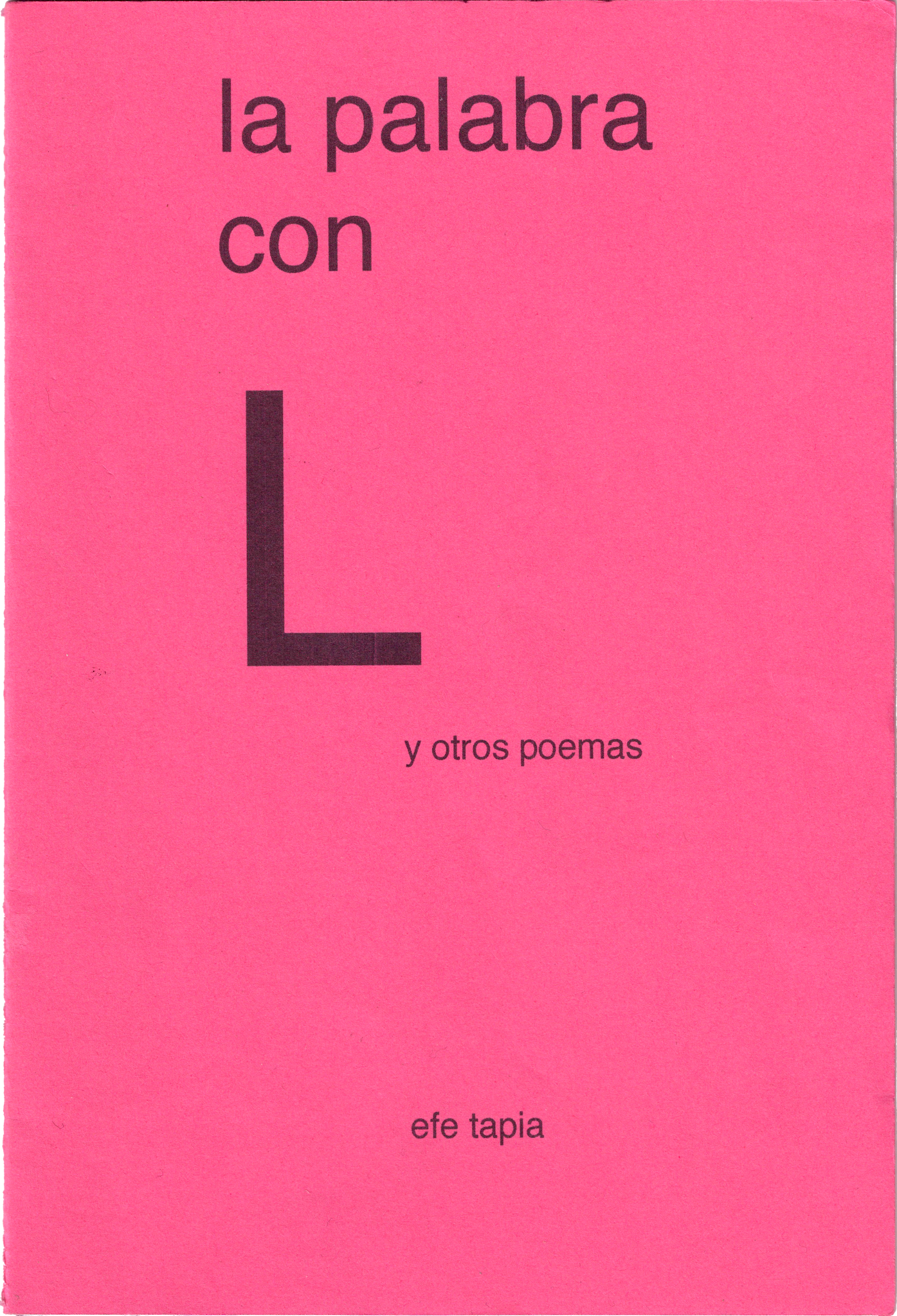 Portada de La palabra con L y otros poemas