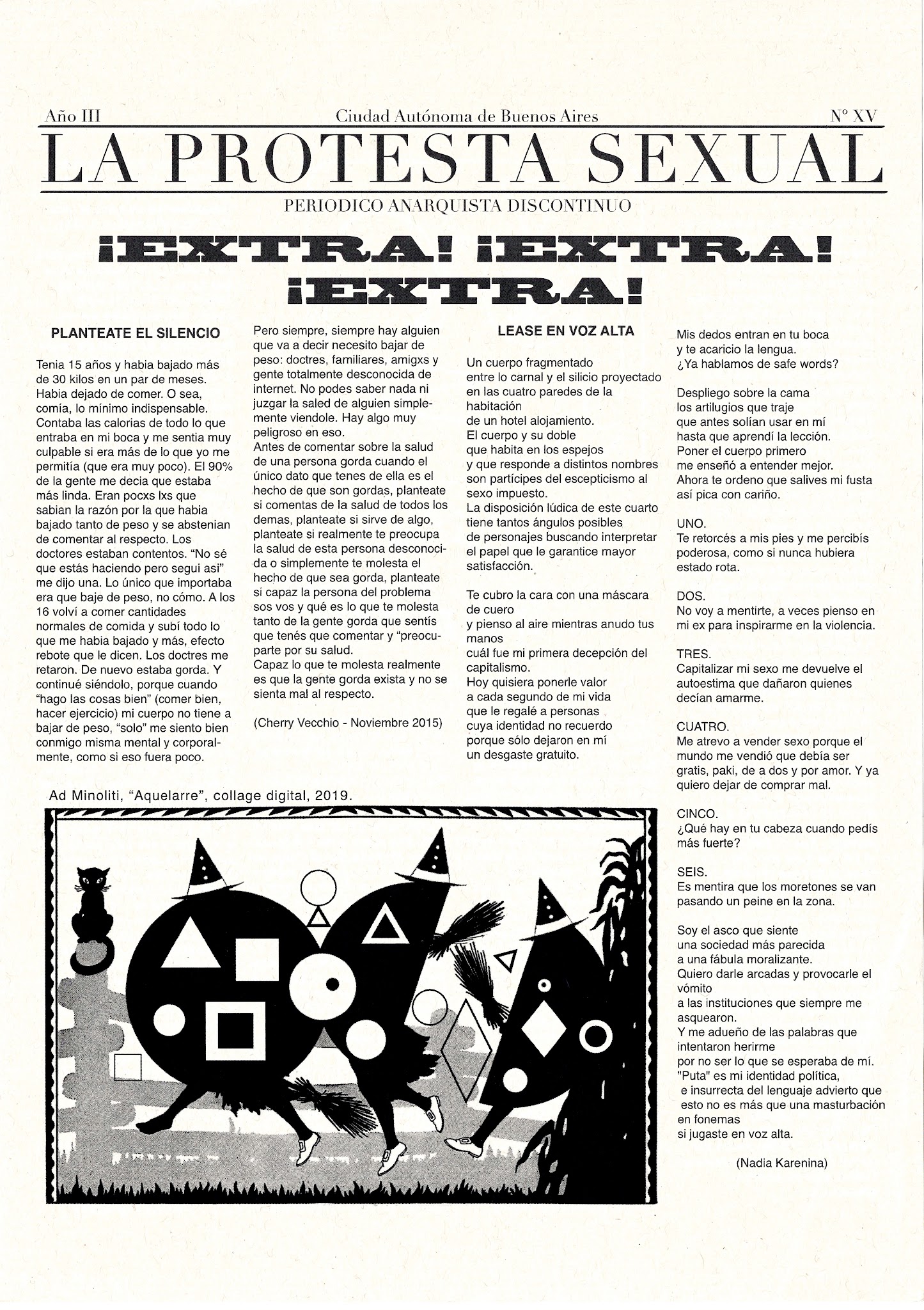 Portada de La protesta sexual N XV Año III