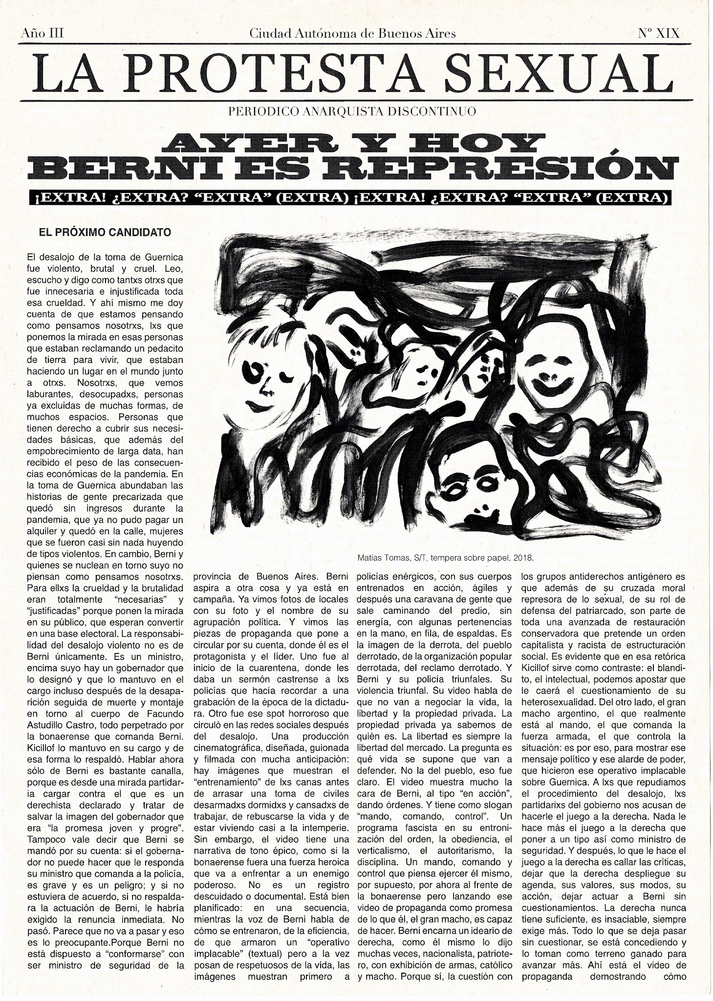 Portada de La protesta sexual N XIX Año III