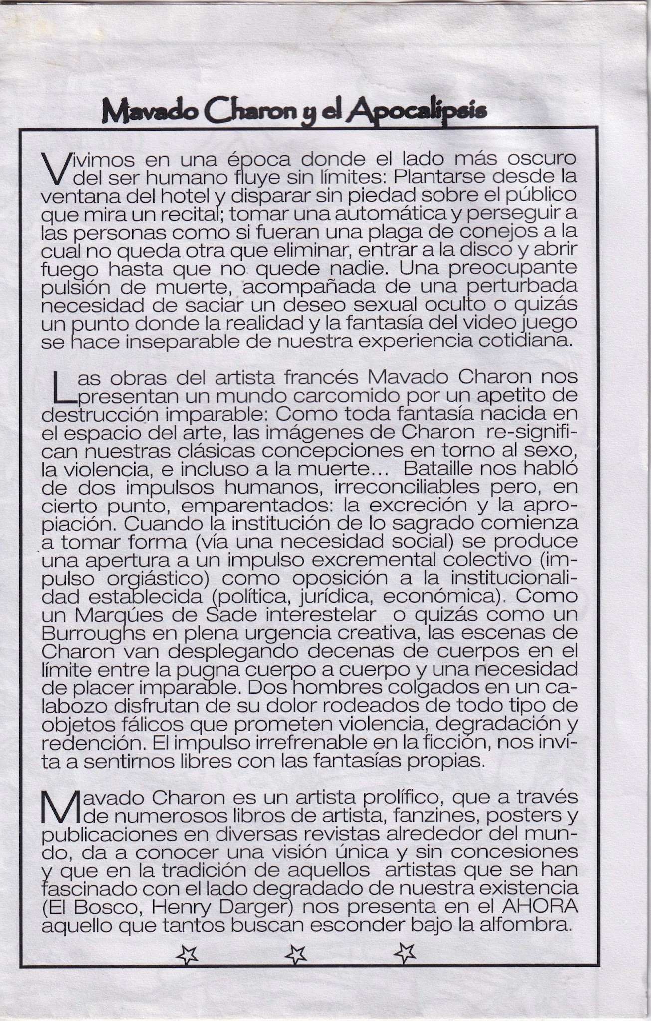 Portada de Mavado Charon y el Apocalipsis