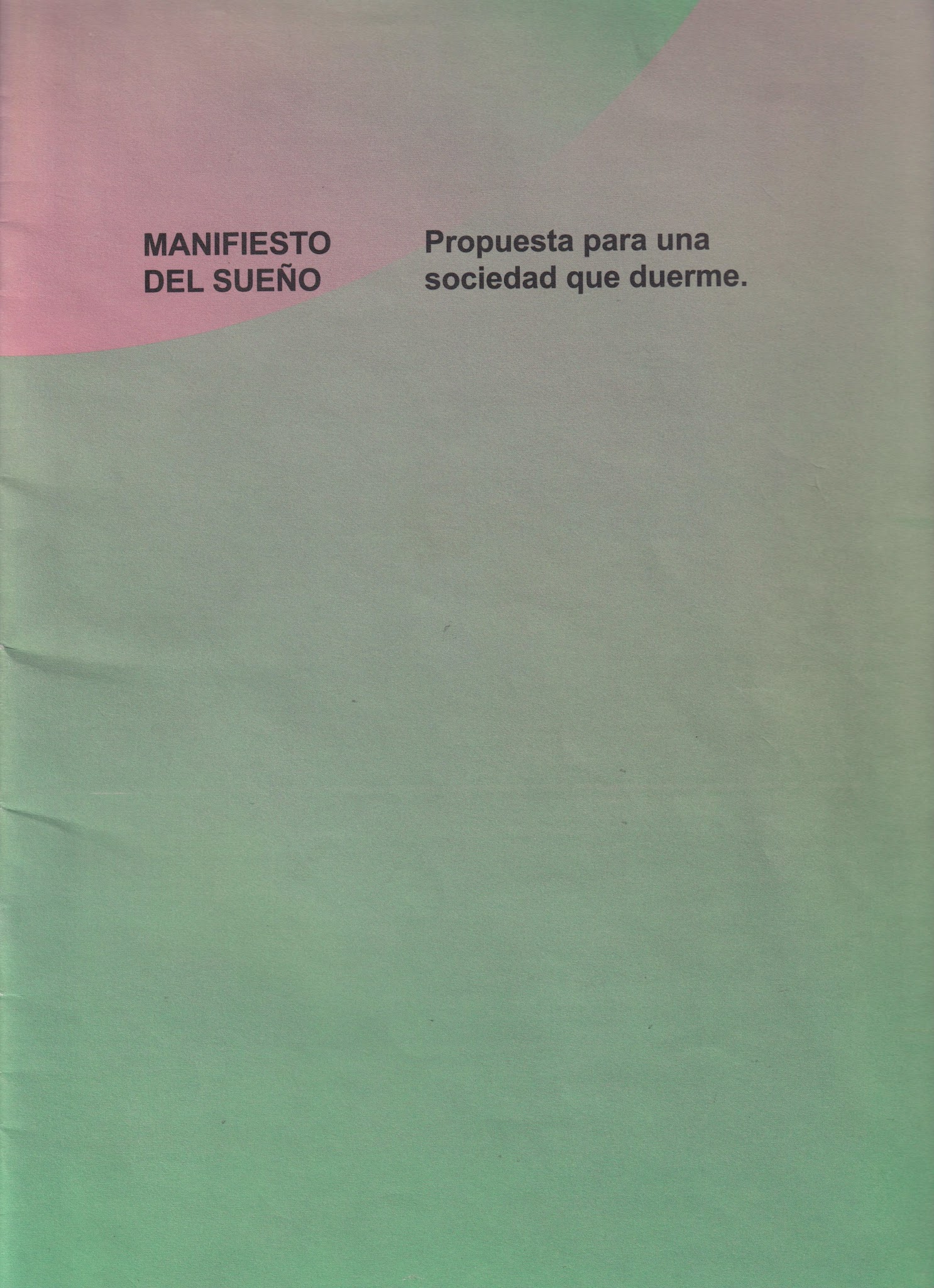 Portada de Manifiesto del Sueño. Propuesta para una sociedad que duerme.