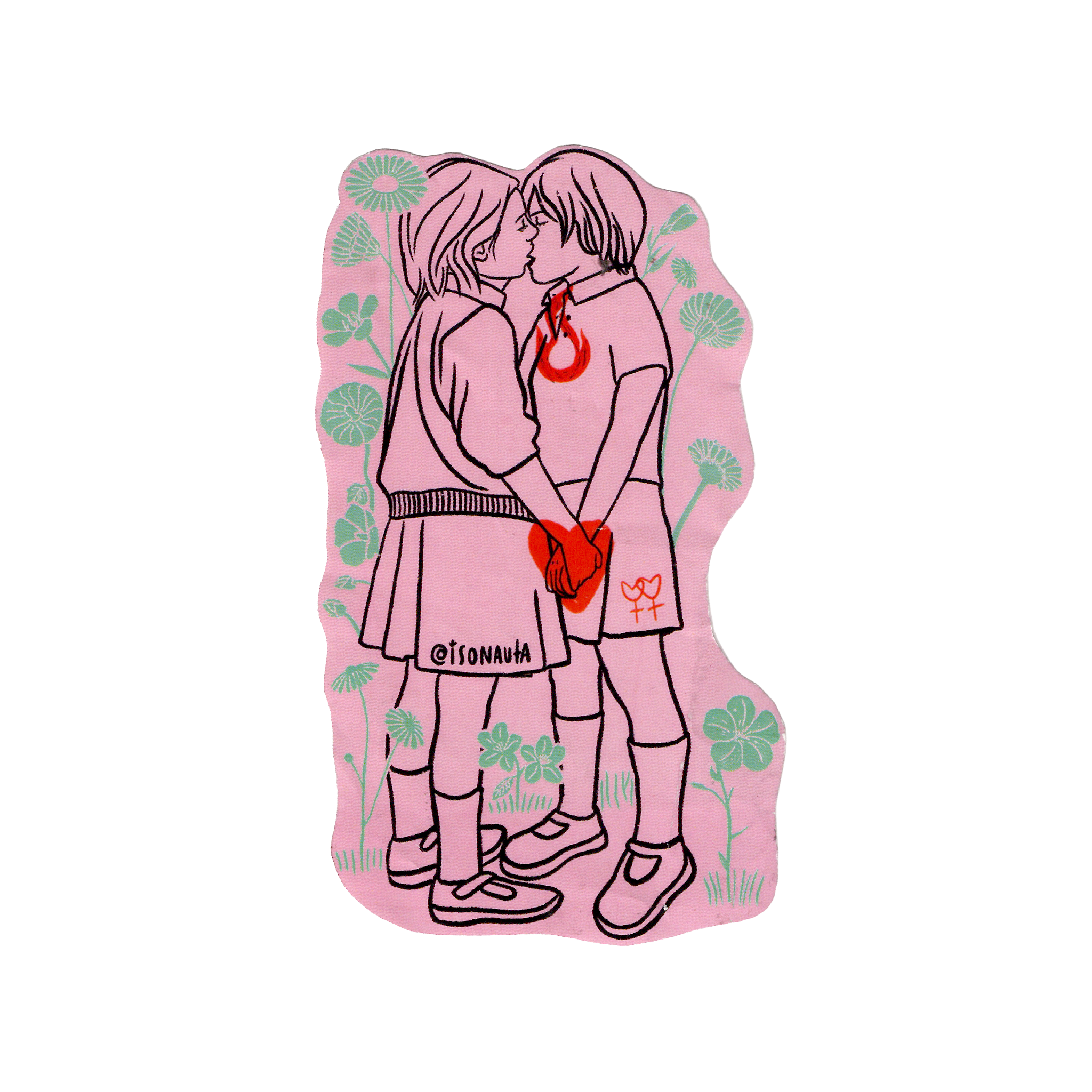 Portada de Sin titulo [Dos lesbianas adolescentes besandose]