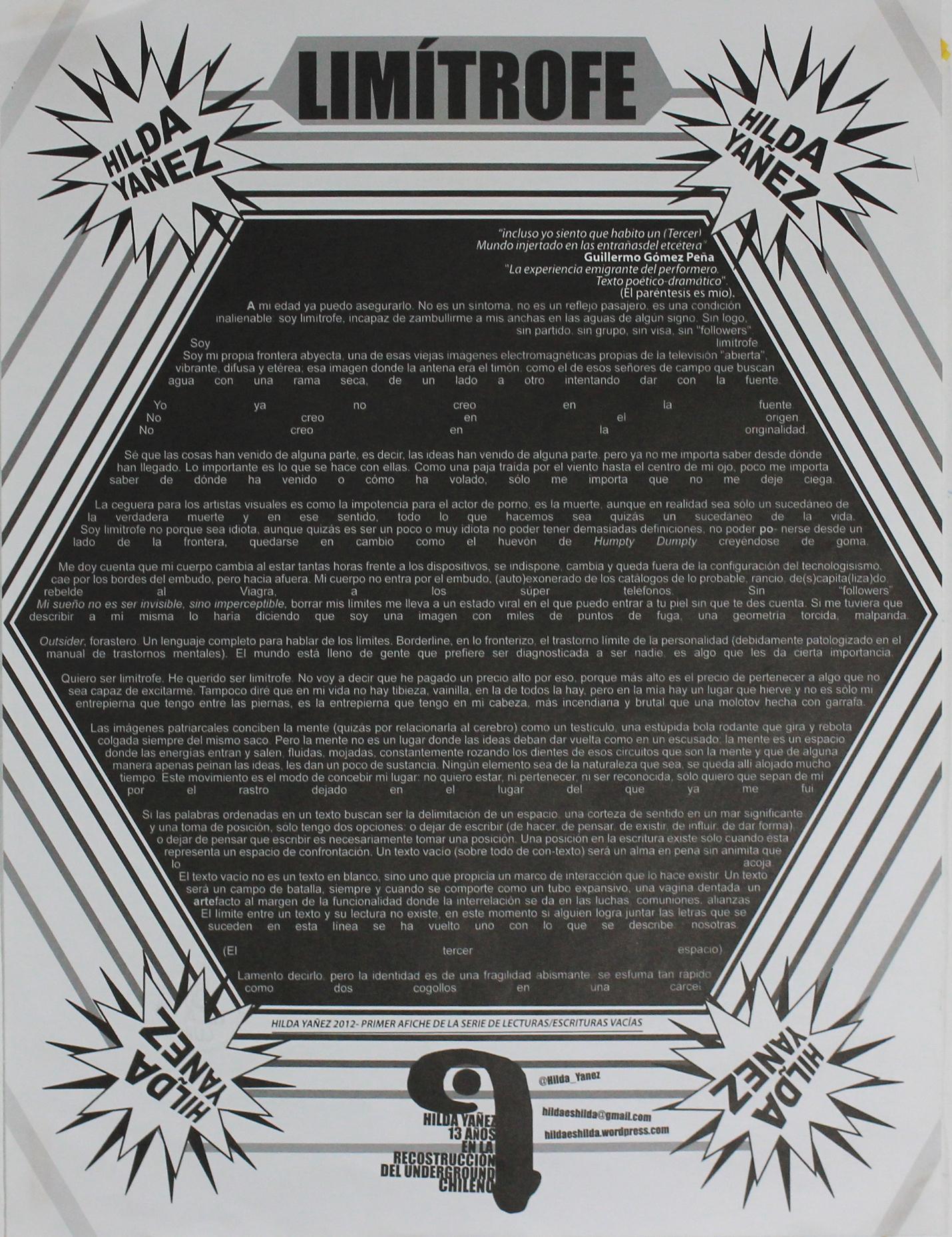 Portada de LIMITROFE