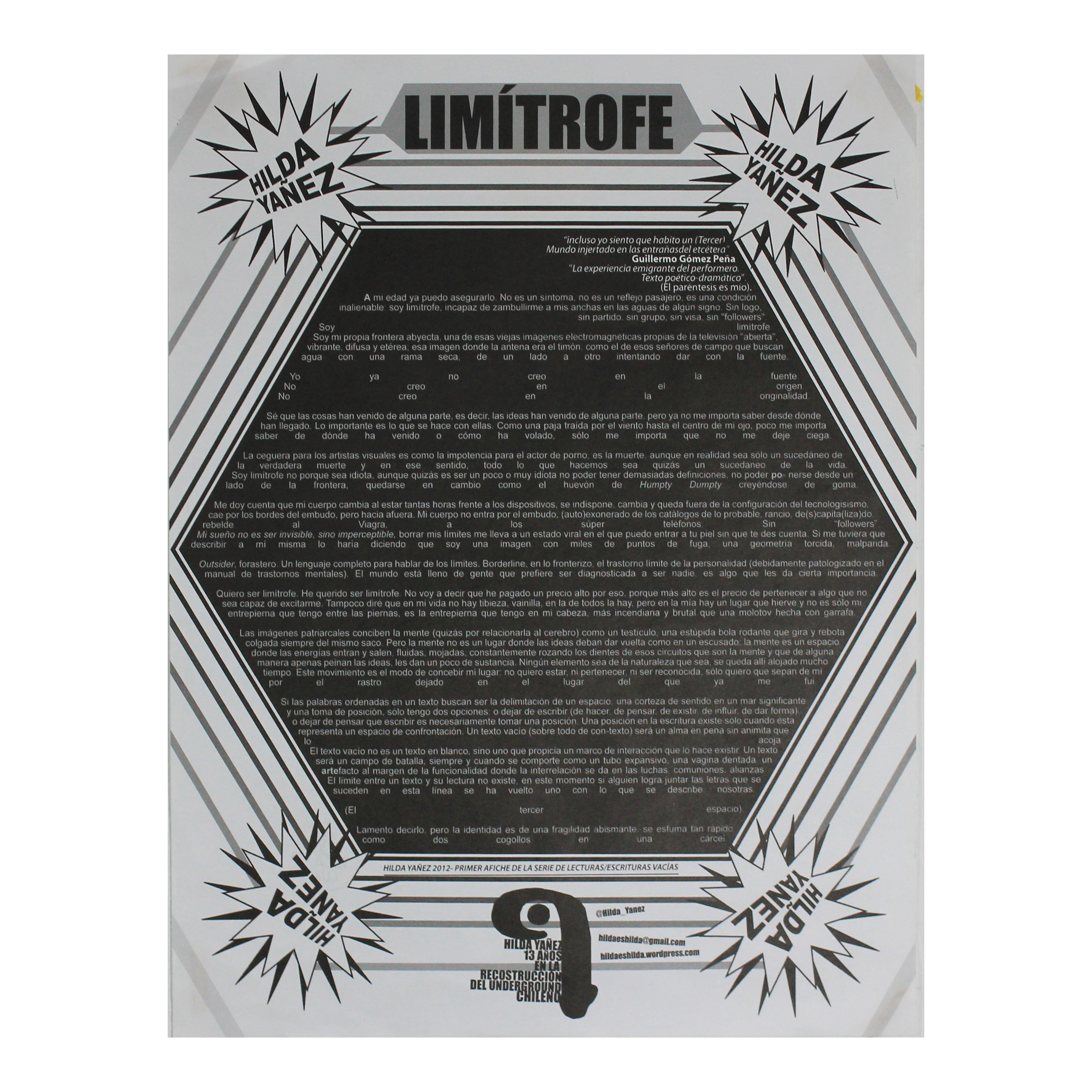 Portada de LIMITROFE
