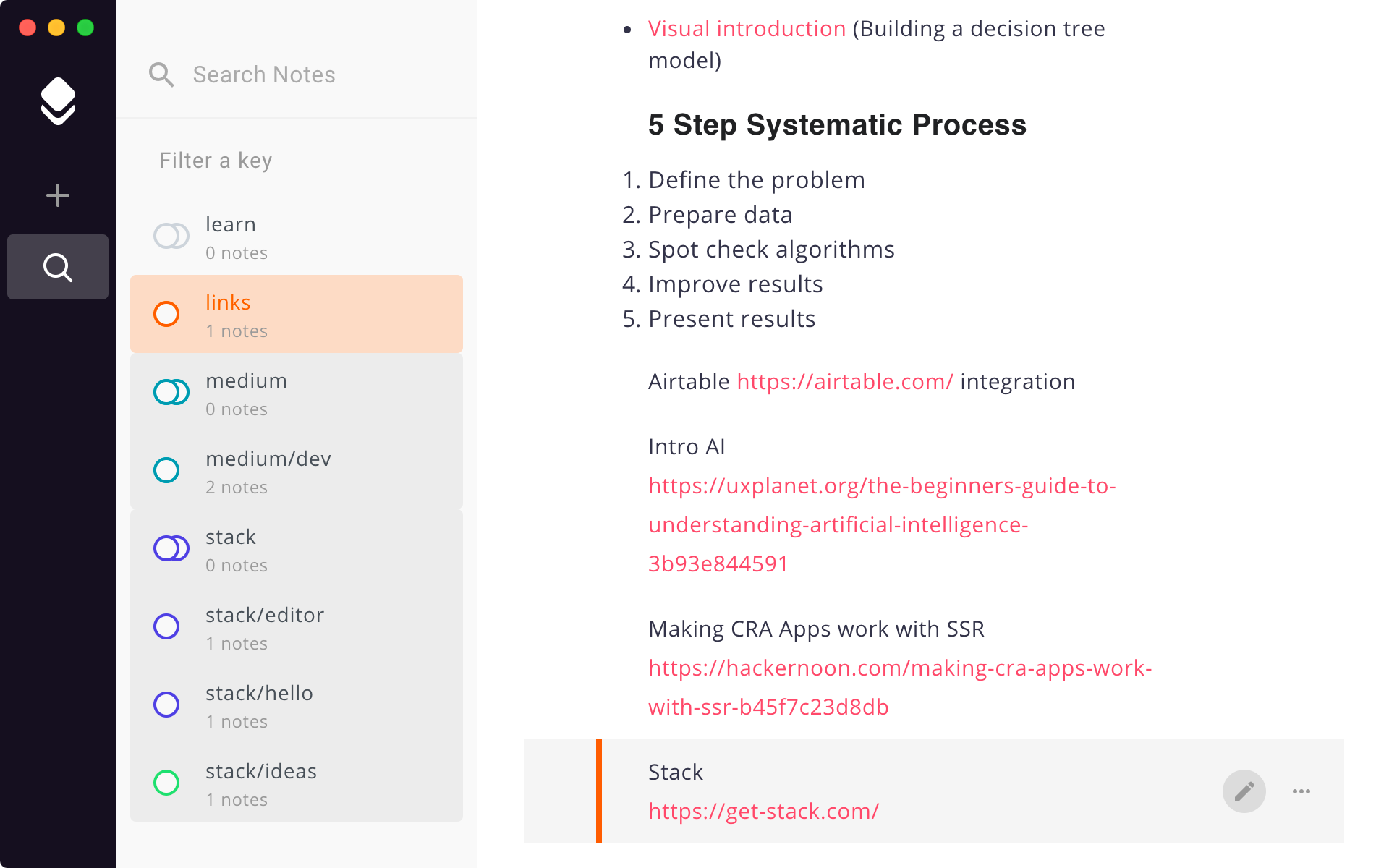 stack preview