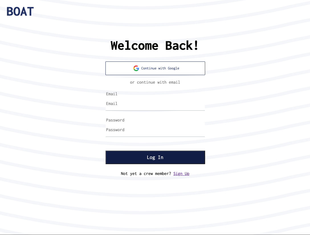 Welcome Page