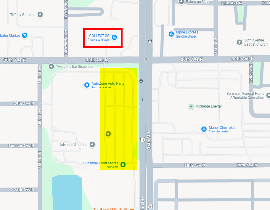 Parking map for event