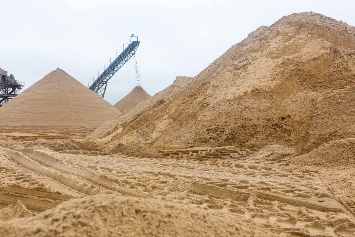 Stockpile of Concrete Sand