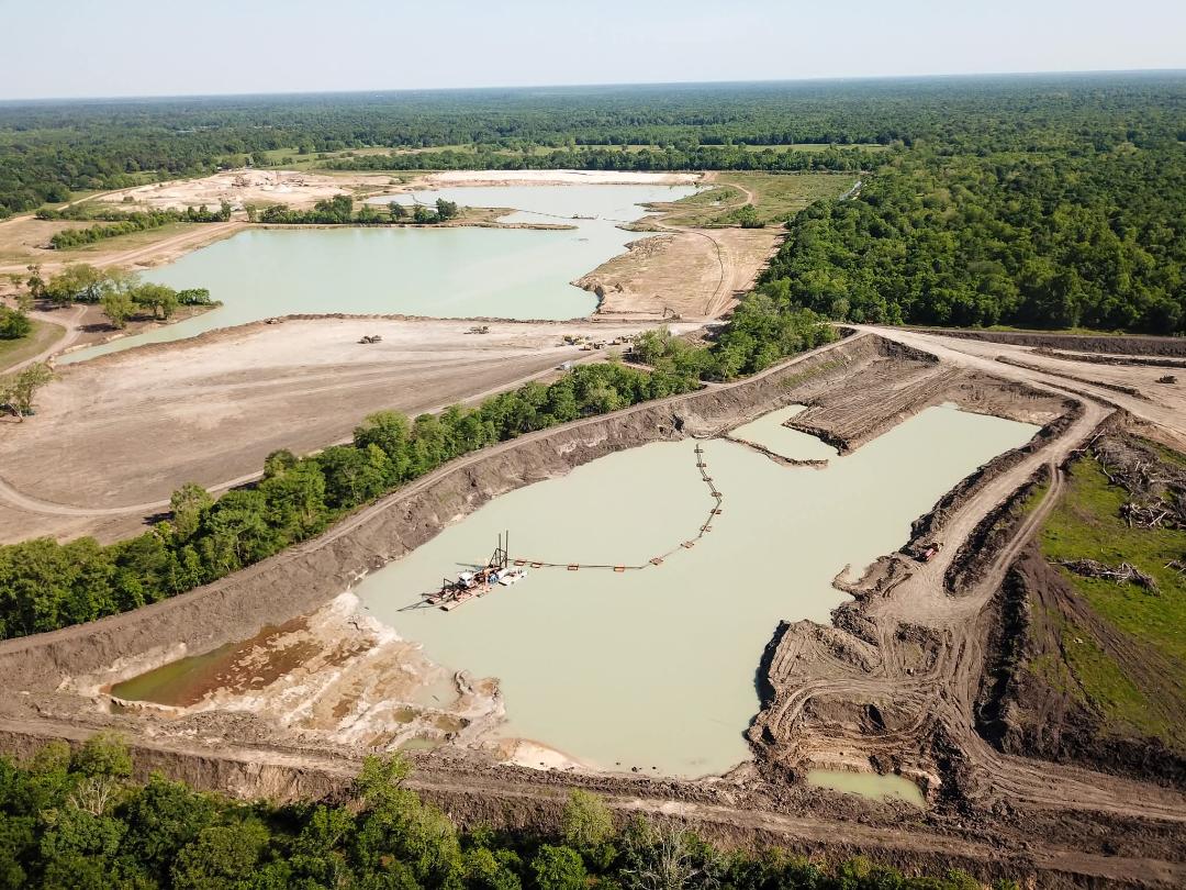 Drone Picture of an active Sand Mine