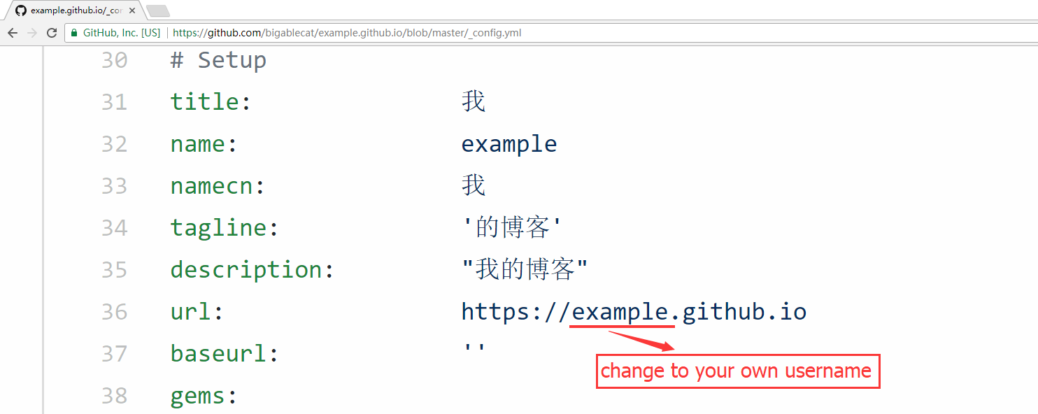 change url