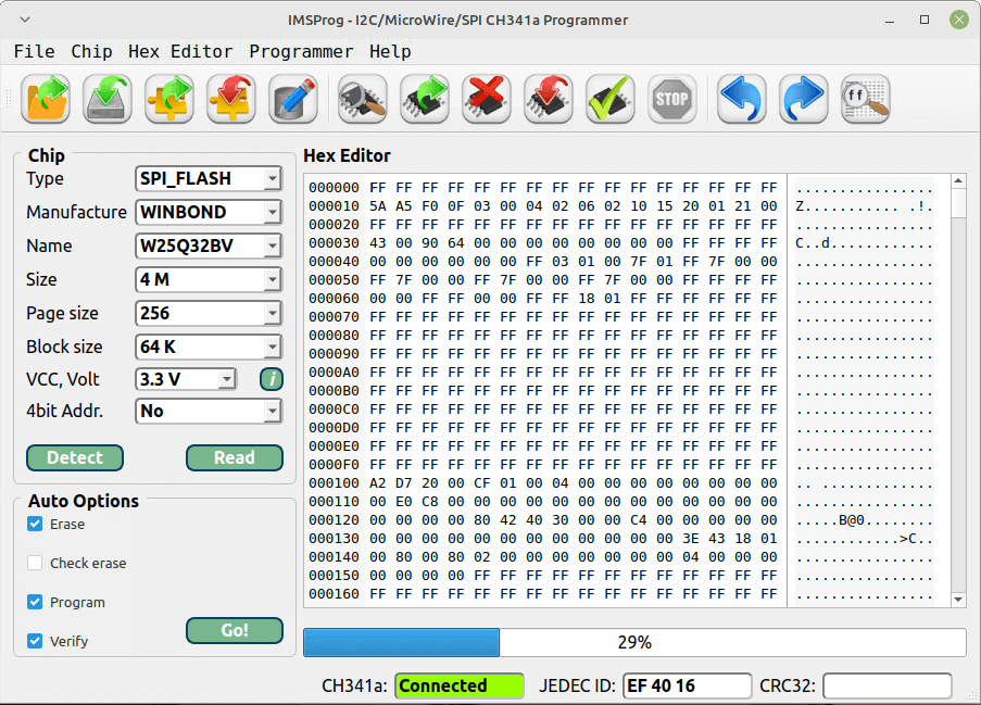 CH341A EEPROM programmer