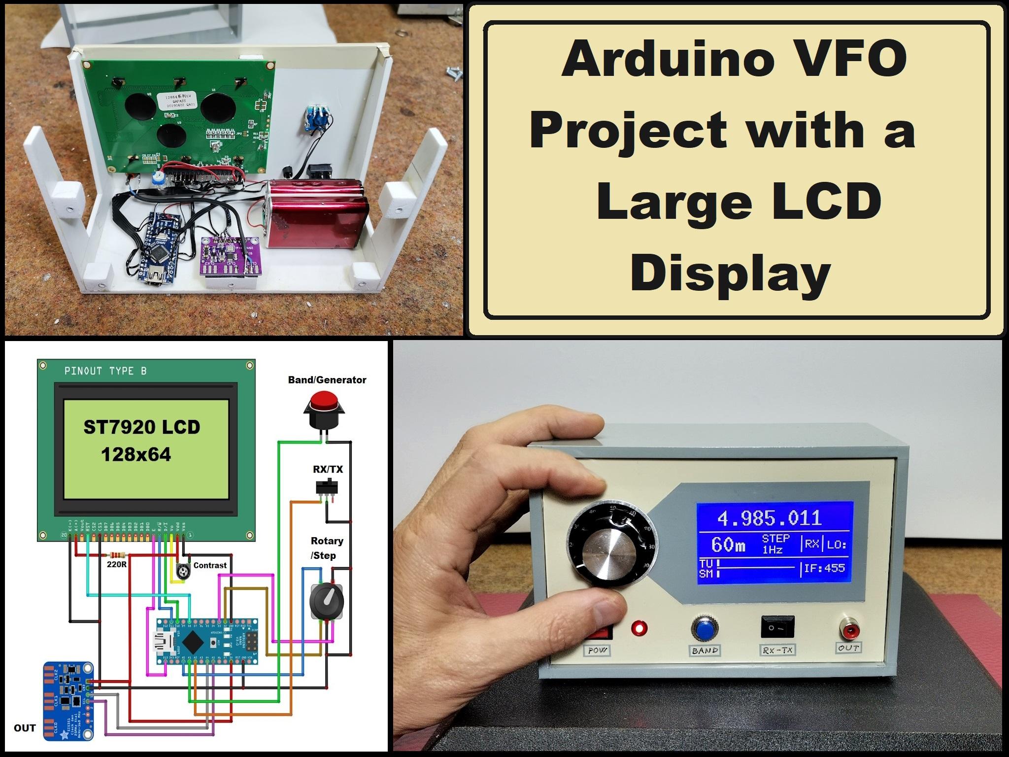 โปรเจกต์ Arduino VFO พร้อมจอ LCD ขนาดใหญ่