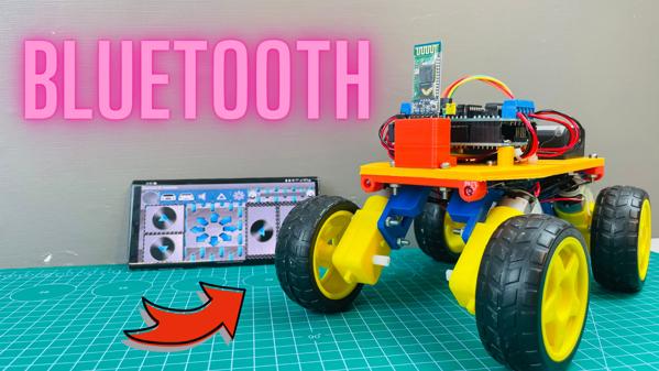 รถ Bluetooth control พร้อม Chassis แบบ 3D Printed