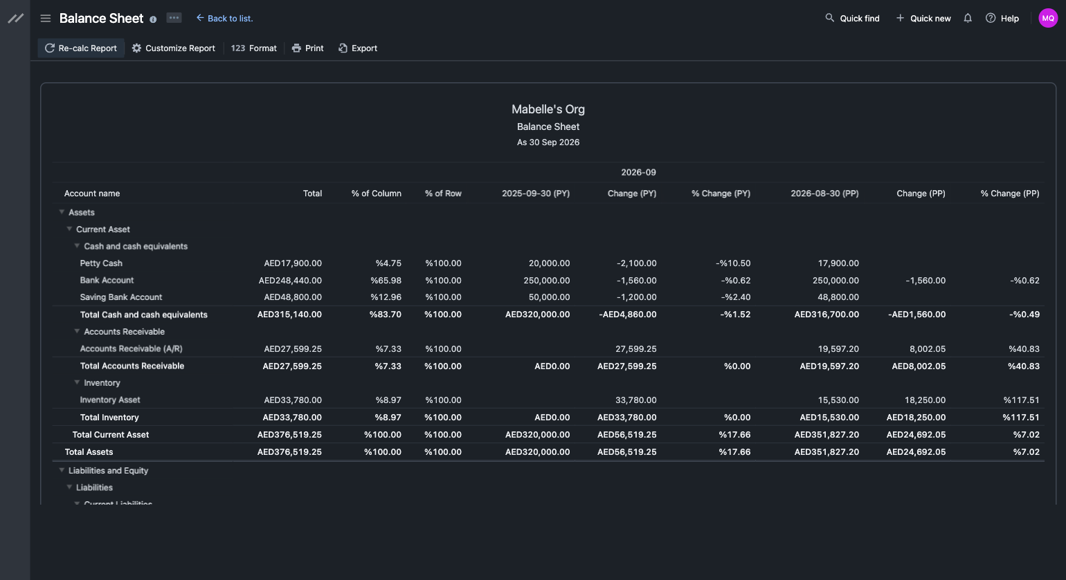 Balance Sheet