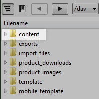 content folder markdown
