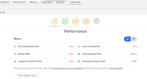 Improved Performance Metrics