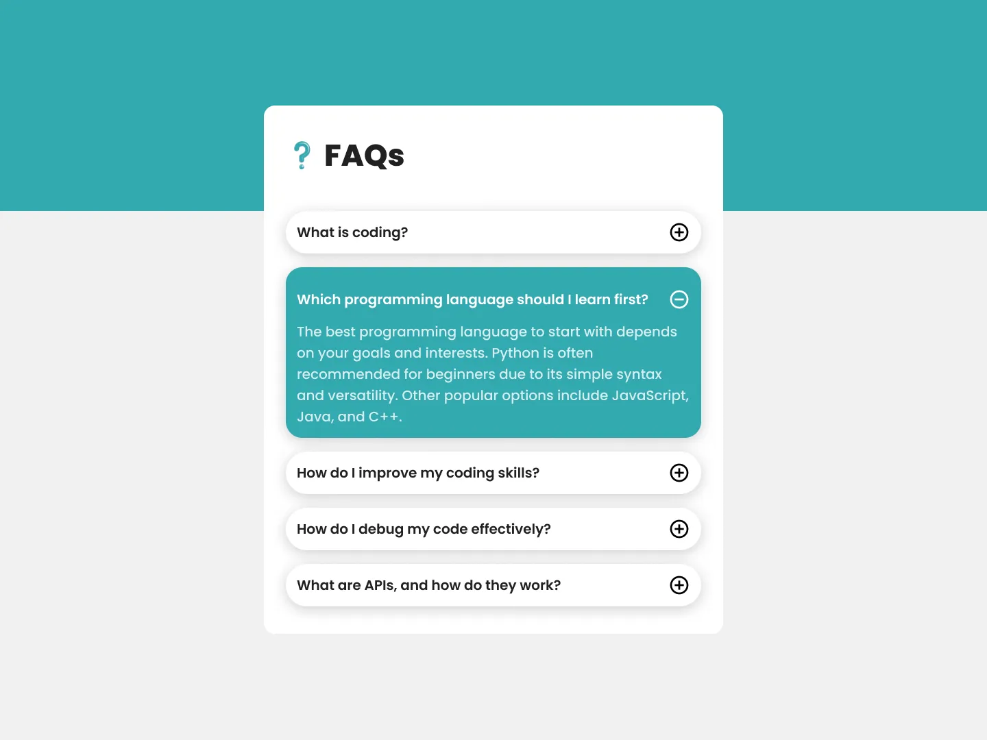 FAQ Design