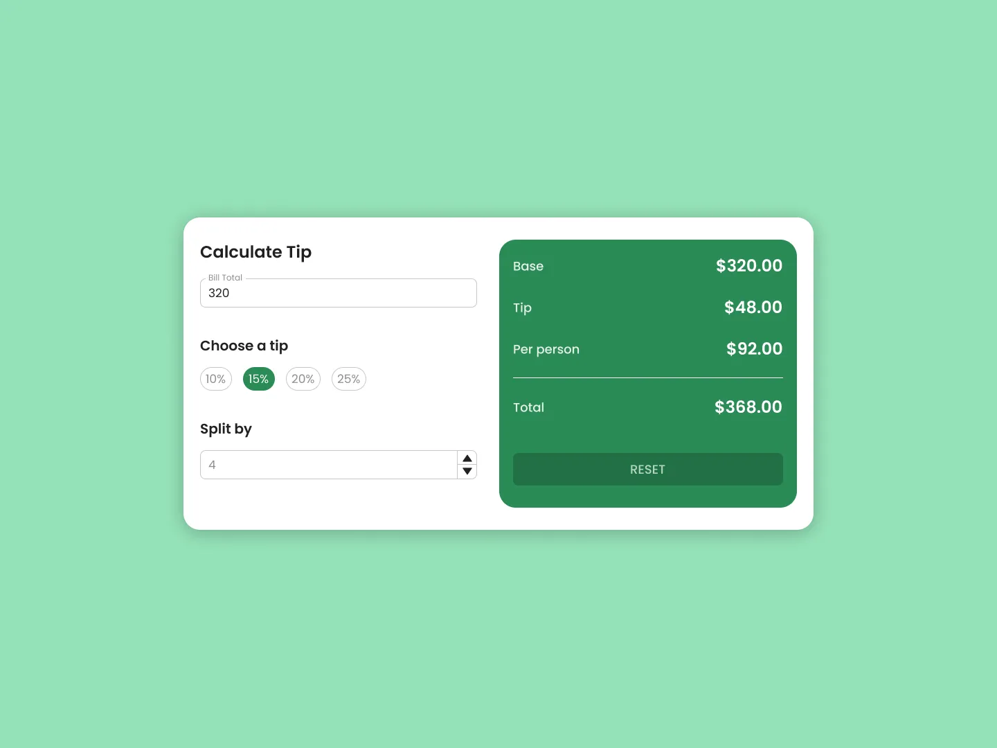 Calculate Tip Design