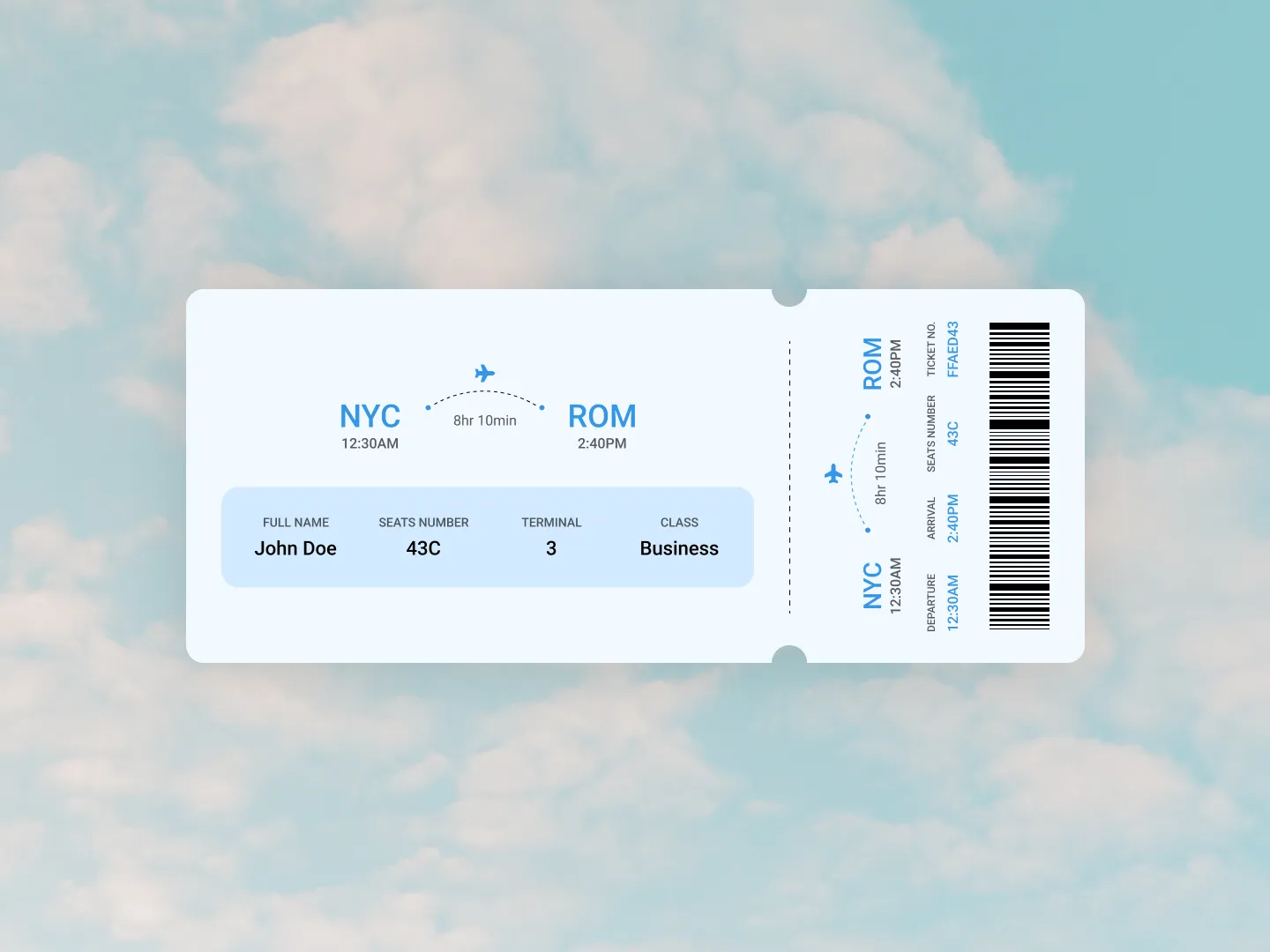 Flight Ticket Design