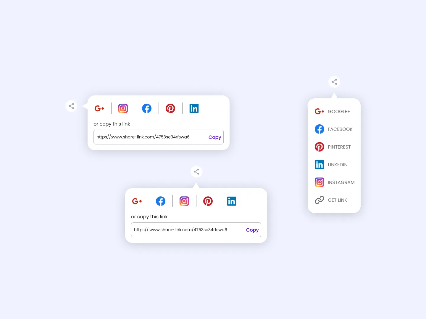 Socials Share Design