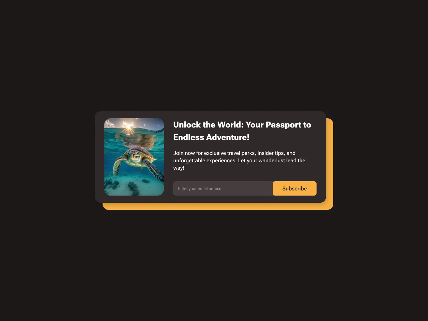 Subscribe Card Design