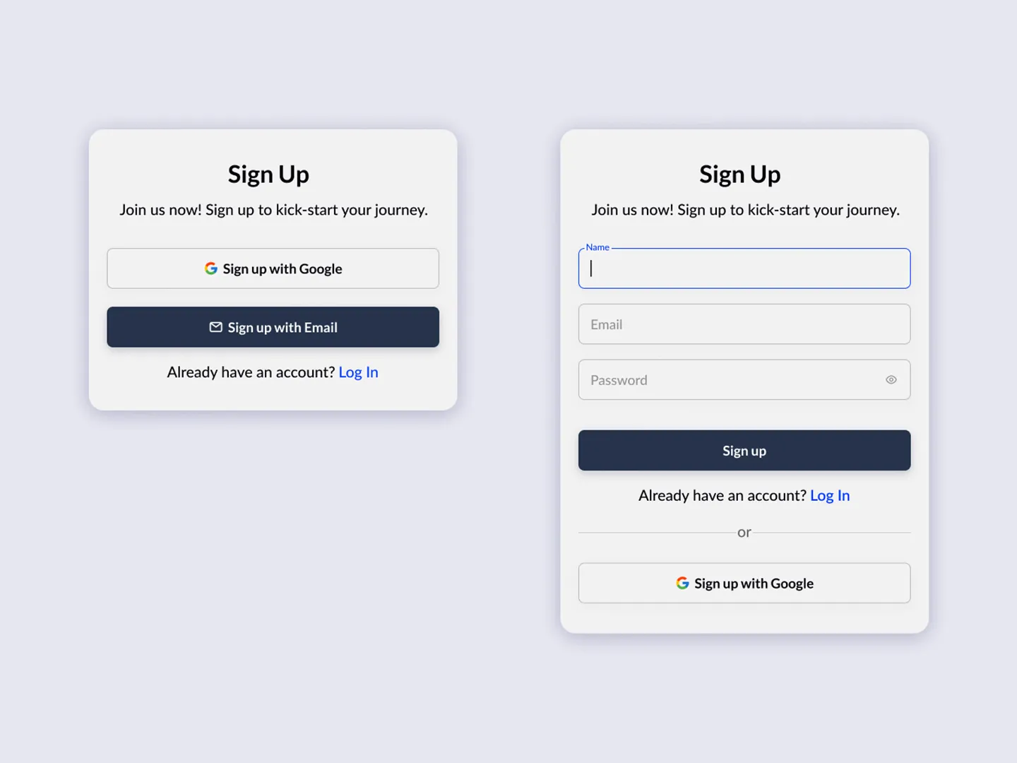 Dual Sign-Up challenge design
