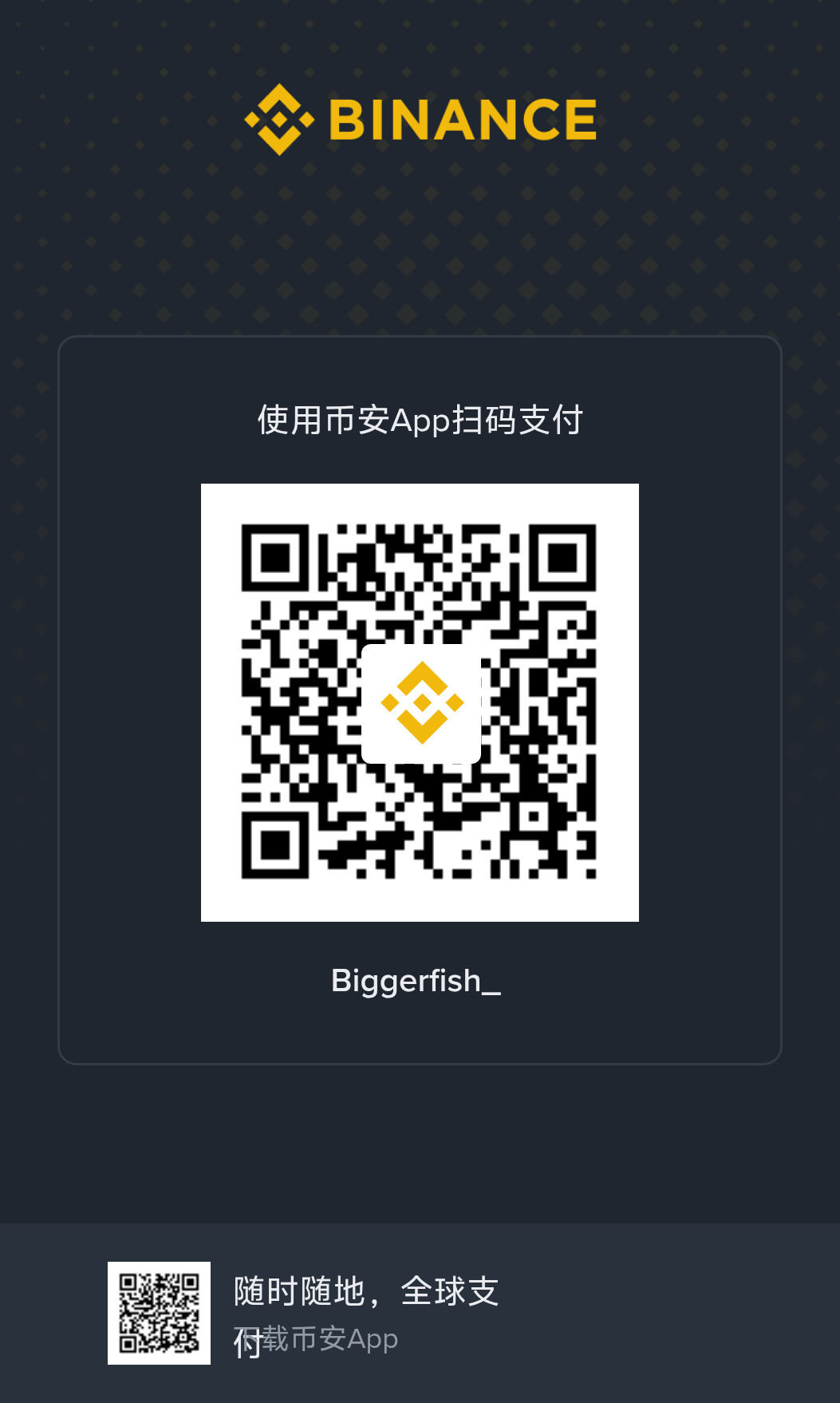 Binance Pay 赞赏码