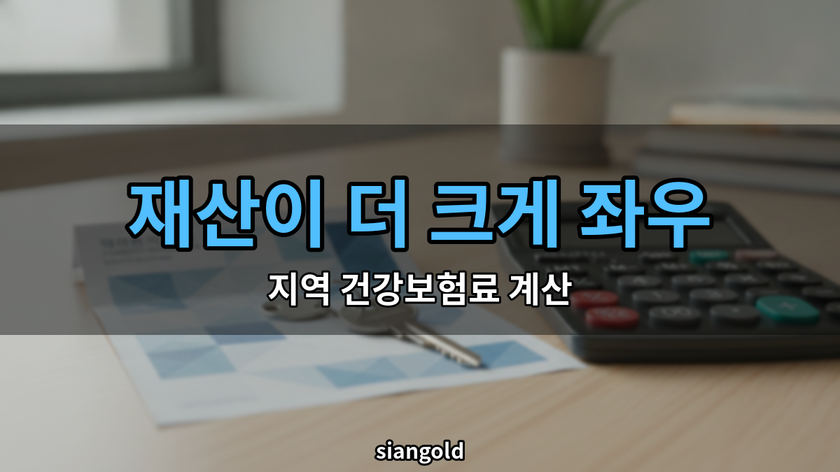 지역가입자 건강보험료 계산법, 재산이 더 크게 갈리는 이유