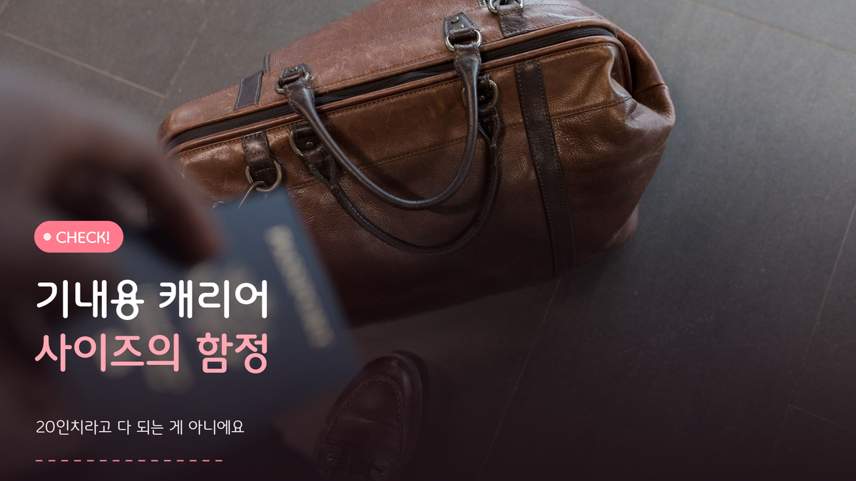 기내용 캐리어 20인치, 믿고 샀다가 공항에서 짐 부칩니다