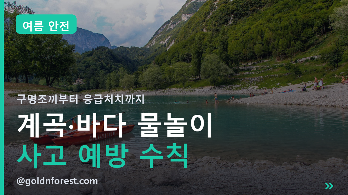 계곡·바다 물놀이 안전수칙 | 사고 없이 여름 즐기는 법