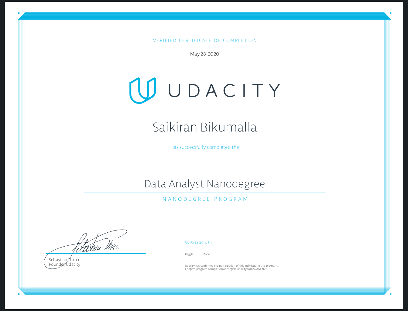 Udacity Data Analyst Nanodegree