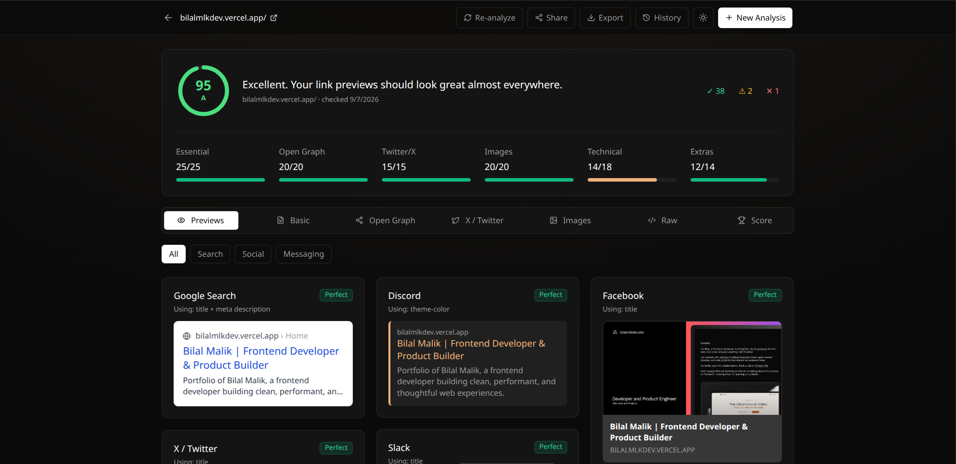 Metaviewer Result Page