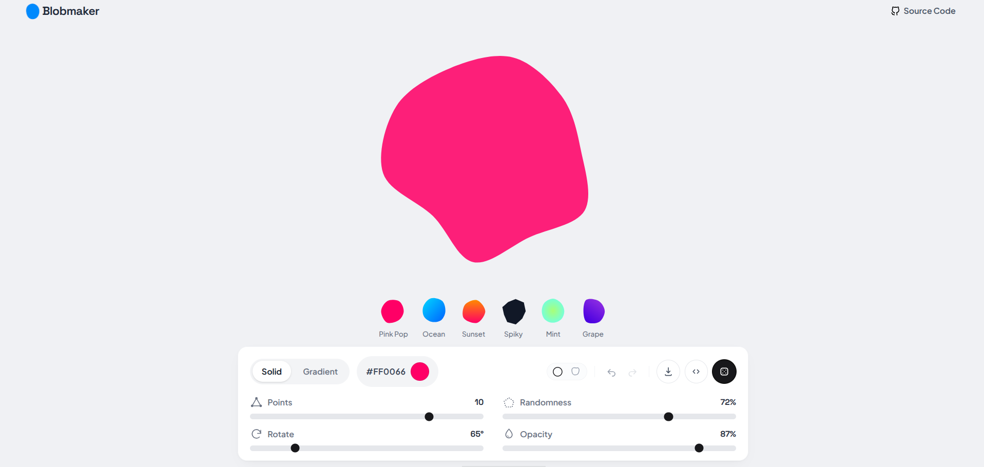 blobmaker Dashboard