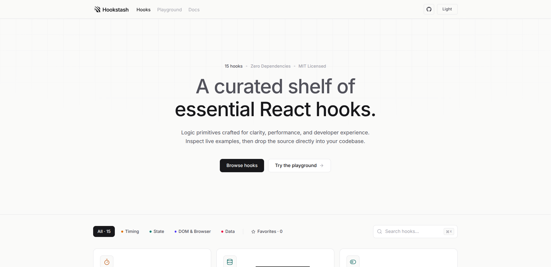 hookstash Dashboard