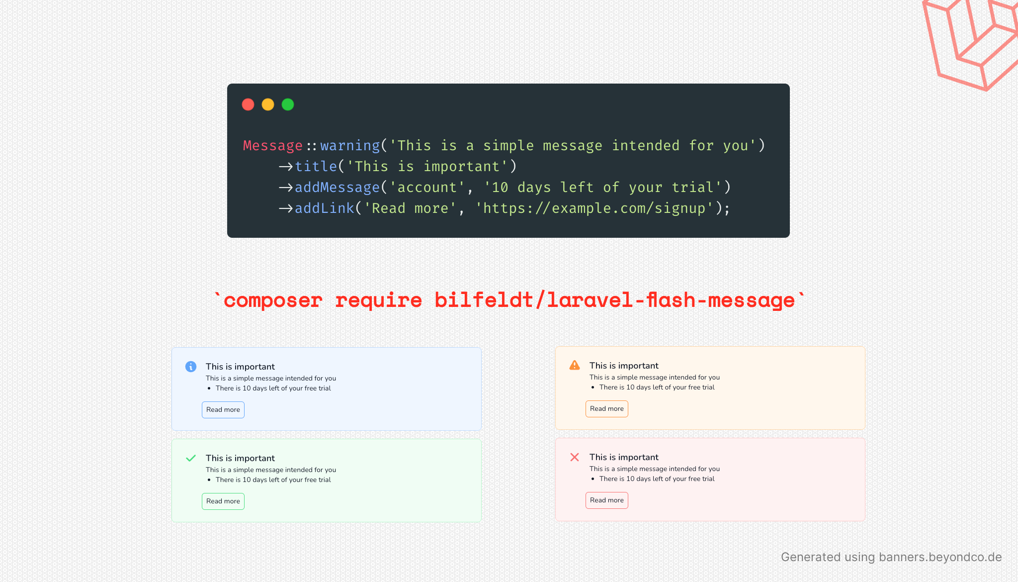 bilfeldt/laravel-flash-message