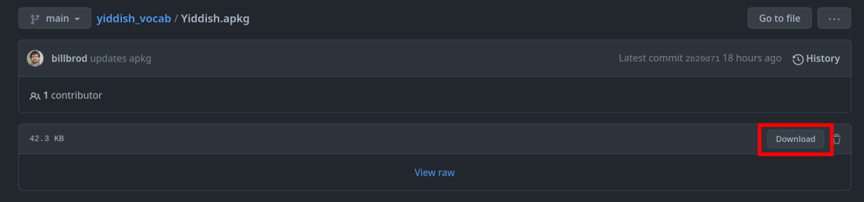 Download Yiddish.apkg