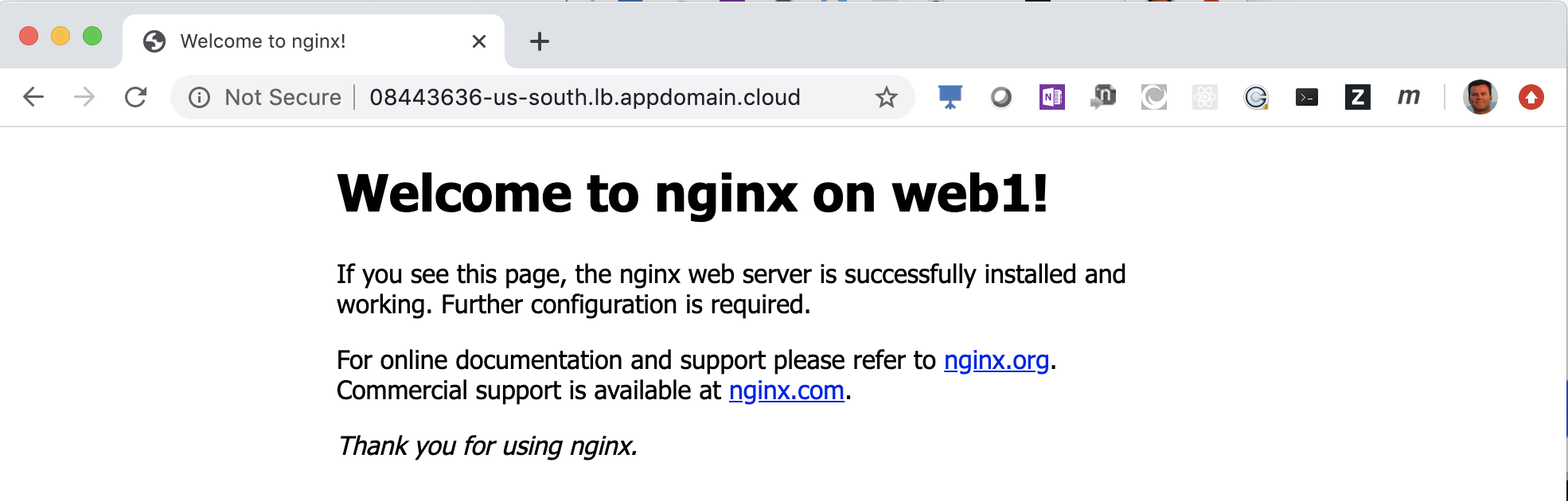 Nginx Default Page