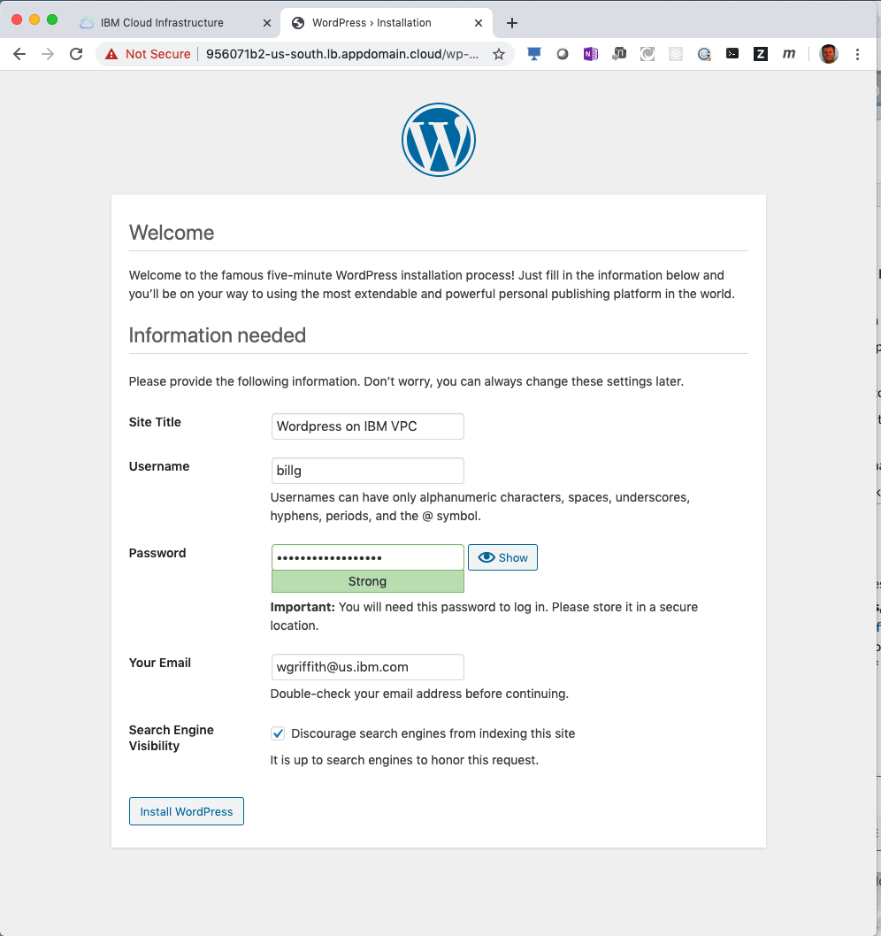 Wordpress Setup