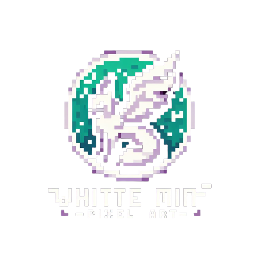 Whitemint Pixel Art Logo