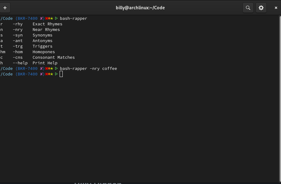 cli screenshot