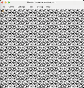 Screenshot of running demo awesomenes-part2