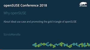 Screenshot of recording 'why openSUSE?'