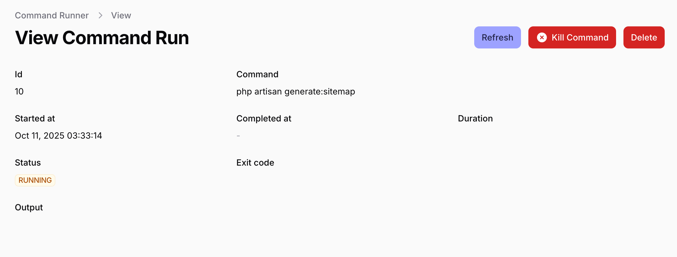 Command Running