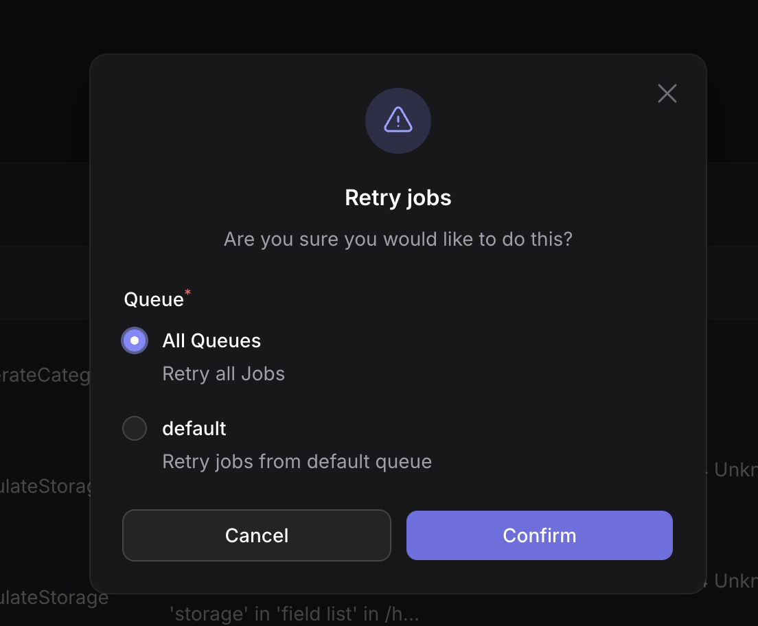 retry failed jobs