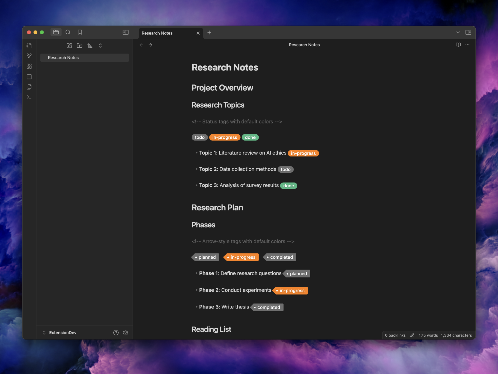 obsidian-markdown-tags