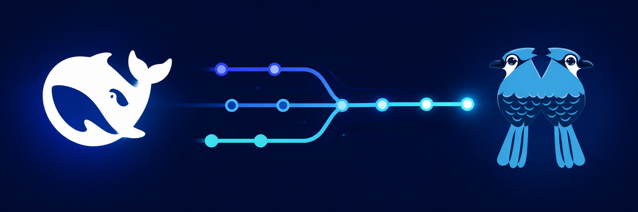 DeepSeek Harness and Jujutsu connected by a change graph
