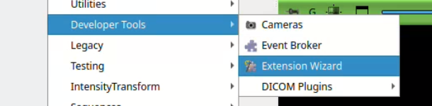 Extension Wizard location in Slicer