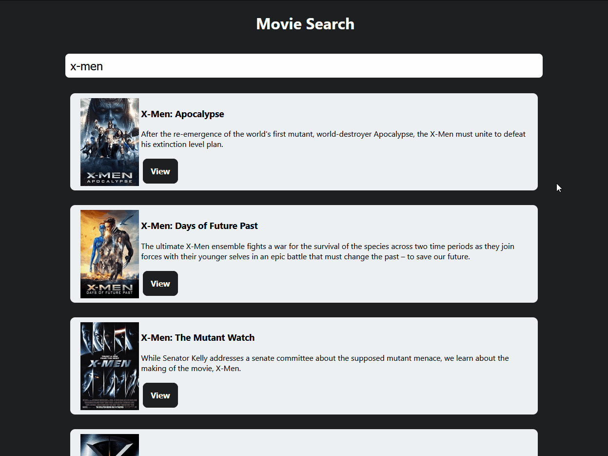 Movie Searcher Demo