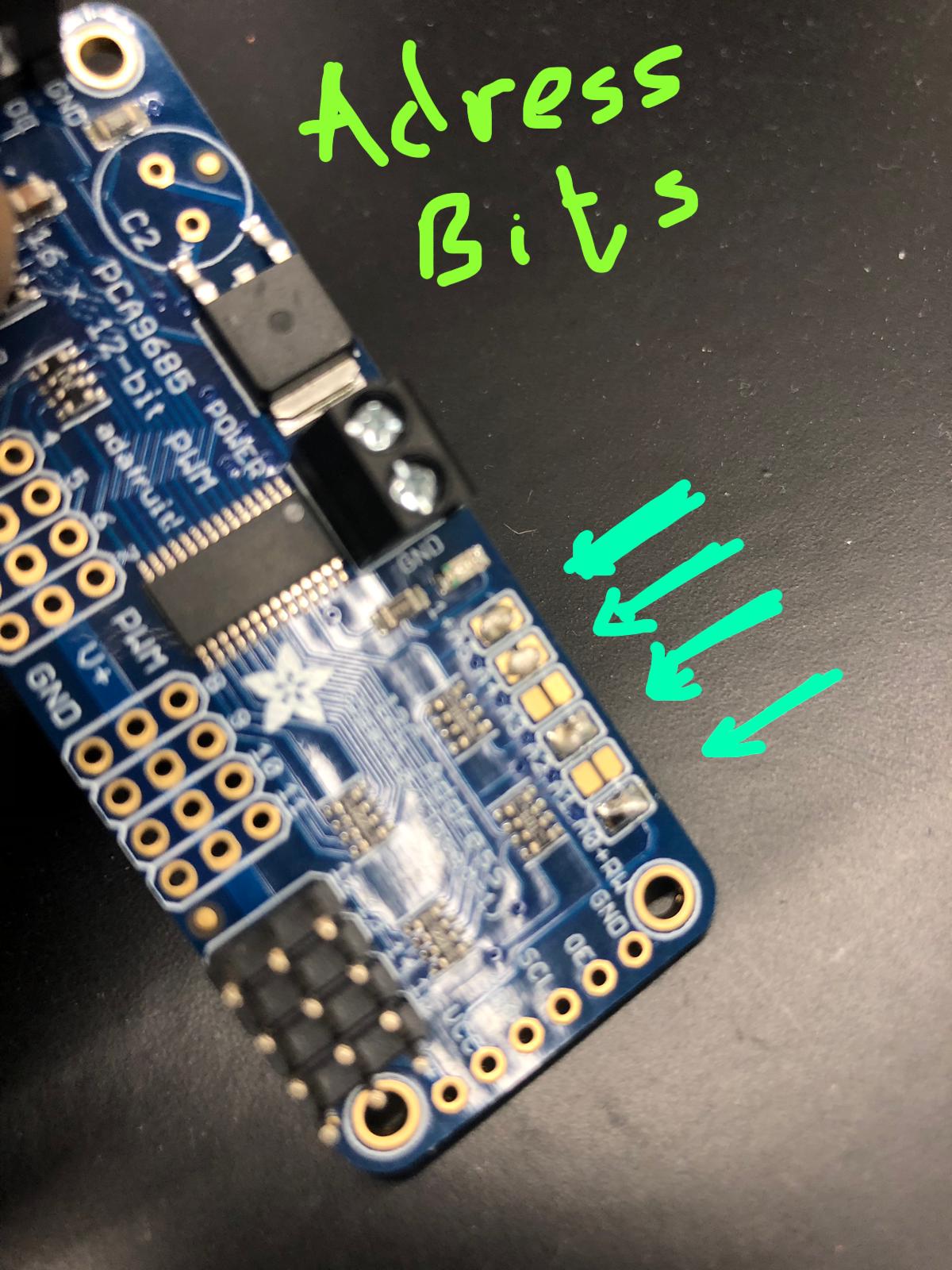 Image of PCA9685 Address Modification